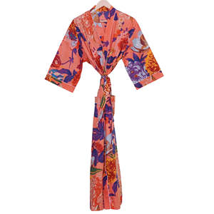 Kimono de Algodón Indio Hecho a Mano para Mujer, Ropa de Dormir de Verano, Ropa de Playa y Camisón, Regalo para Ella - Product Image 6