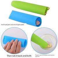 Groothandel U-touch Green Handmatige Multifunctionele Snijder/Snijmachine Voedselveilige Siliconen RVS Knoflook/Groente/Schilmesje Fruit