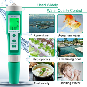 10合1水质测试仪PH/ORP/<span class=keywords><strong>EC</strong></span>/H2 /S.G /TDS/盐/温度/电阻率食品水族箱池用肥料食品盐度计 - Product Image 6