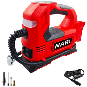 20V rosso <span class=keywords><strong>Cordless</strong></span> elettrico portatile compressore pompa d'aria doppia alimentazione Display digitale per milkee per batteria M18 Indus - Product Image 1