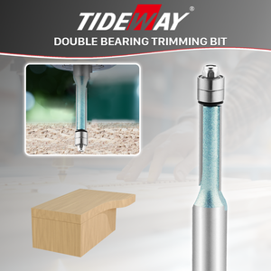 TIDEWAY平齐修剪器路由器底座修剪器手动工具，带平齐修剪器轴承钻头 - Product Image 2