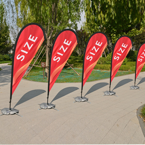 Bannière volante personnalisée en gros, support de bannière extérieur, drapeau en forme de larme, publicité de marque, exposition, campagne marketing - Product Image 4