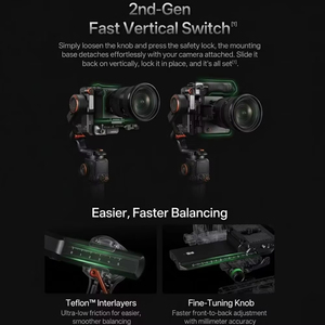 New Mt3/mt3 Pro Ai <b>Camera</b> <b>Gimbal</b> Target Tracking 2.5kg Payload Touch Screen Dslm/phone/action Ai Target Tracking Precisely - Product Image 5