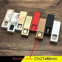 Boîtes d'emballage en carton ondulé personnalisées 27x88mm 10ml multicolores en matériaux recyclés pour rouges à lèvres