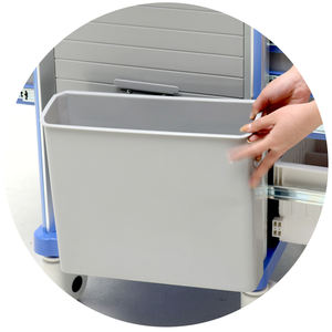 MN-DC001 Nieuwe Ontwerp Abs Dubbelzijdige Geneeskunde Noodwagen Klinische Drugskar Ziekenhuis <span class=keywords><strong>Trolley</strong></span> Optionele Kleur Blauw En Wit - Product Image 6