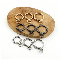Anneau pivotant en alliage de zinc avec boucle à ressort, attache de queue, boucle à ressort métallique tendance, accessoires pour porte-clés, breloques pour sacs et téléphones
