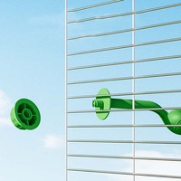 Cage pour animaux de compagnie en plastique de haute qualité avec mangeoire à oiseaux nouveaux accessoires pour animaux de compagnie