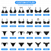OEM Private Label Luxe Tweedelige Push-up Designer Bikini Eco-vriendelijke 2026 Custom Badkleding voor Vrouwen