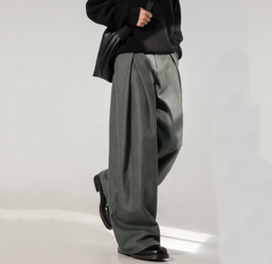 <span class=keywords><strong>Pantaloni</strong></span> Larghi <span class=keywords><strong>Plissettati</strong></span> Vintage, <span class=keywords><strong>Pantaloni</strong></span> Dritti Casual da <span class=keywords><strong>Uomo</strong></span>, <span class=keywords><strong>Pantaloni</strong></span> Sportivi Anti-Pilling, Anti-Piega, Traspiranti e Comodi - Product Image 2
