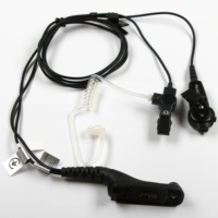 Kit d'écouteur Motorola PMLN6129A IMPRES à 2 fils, noir, avec tube acoustique et micro PTT pour radios de la série DP4000