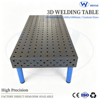 Table d'inspection en fonte durable en stock, neuve, plateforme de soudage robuste Hebei Weiyue