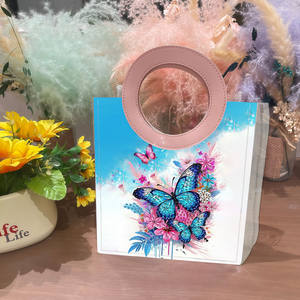 LS Tas Hadiah Baru Kit Lukisan Berlian 5D DIY Pola Kupu-kupu Tas Tangan Bor Berlian Kristal Khusus - Product Image 6