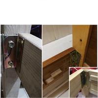 FGA BH-001 Herrajes de Acero Modernos para Muebles de Dormitorio, Accesorios de Conexión para Armarios de Cama, Bisagras de Soporte para Cama, Color Zinc