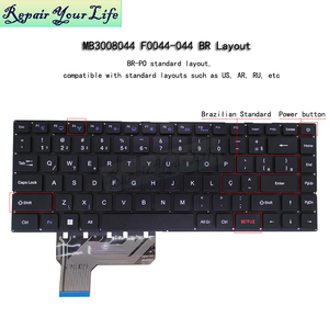 New Trung Quốc giá rẻ BR Brazil máy tính xách tay bàn phím để F0044-044 <span class=keywords><strong>abnt2</strong></span> mb3008044 với điện Botton - Product Image 2