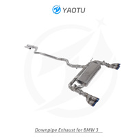 YT knalpot sistem katup sisi ganda, bagian belakang tengah untuk BMW 320i 328i 330i F30 F35 2.0T N20 B48 2012-2020 Series