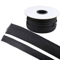 Manchon de protection tressé en PET haute température 60 mm, tissage haute densité, organisateur de câbles pour centre de données 120*3*0.23