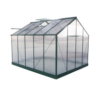 Serre en aluminium pour loisirs certifiée avec revêtement en poudre 8x10 avec polycarbonate