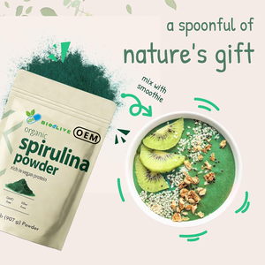 Bubuk <span class=keywords><strong>Spirulina</strong></span> Organik Murni Kaya Protein Vegan Bebas Pengisi Tambahan Suplemen Superfood OEM - Product Image 3