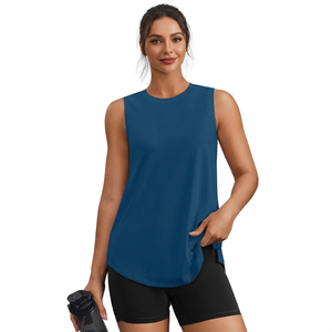 Womens Casual Tank <b>Top</b> Soft Cotton Crew <b>Neck</b> Comfortable Lightweight Breathable Quick Dry Eco-Friendly 180g Summer <b>Top</b> Custom - Product Image 1