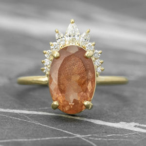 Anillo de Plata 925 con Piedra Solar de Oregón, Anillo de Compromiso y Boda Único para Mujer, Venta Directa de Fábrica - Product Image 4