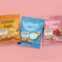 Sacs d'Emballage Personnalisés à Soudures Dorsales pour Aliments Secs, Frites Croustillantes, Snacks et Chips de Pommes de Terre en Plastique et Feuille d'Aluminium