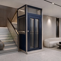 Ascenseur hydraulique entièrement clos pour maison, plateforme élévatrice personnalisée pour villa, ascenseur pour passagers pour résidence privée à plusieurs étages