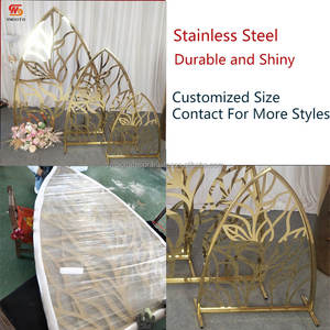 อุปกรณ์ตกแต่งพื้นหลังงานแต่งงานแบบโค้งทำจากสแตนเลสสตีลกลีบดอกไม้ขนาดต่างๆส่งตรงจากโรงงาน - Product Image 2