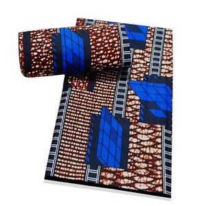 Vente en Gros Usine Cire Garantie Véritable Tissus Africains Impression Wax Pagnes Hollandais Robe Africaine 100% Polyester 6 Yards <span class=keywords><strong>Pagne</strong></span> - Product Image 4