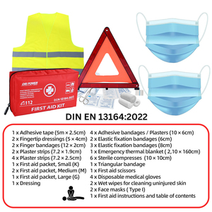 Ori-power DIN13164:<span class=keywords><strong>2022</strong></span> Kit de Primeros Auxilios para Automóvil, Kit Médico de Emergencia para Auto, Equipo de Seguridad Vehicular Obligatorio - Product Image 3