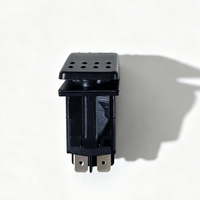 Interrupteur à bascule étanche IP65 DC12V/24V 6P DPDT ON-OFF-ON, sans lumière avec couvercle noir, interrupteur pour bateau, camping-car, camion, moto