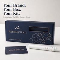 Personaliza tu Marca: Cajas de Regalo Ecológicas, Impermeables, de Papel Artístico, con Viales Vacíos de 3 ml para Péptidos, Etiquetas, Bandejas e Insertos de Embalaje