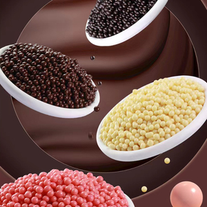 초콜릿 라이스 크리스피 볼 순수 코코아 버터 초콜릿 크리스피 펄 디저트 장식용 크리스피 비즈 볼 - Product Image 3