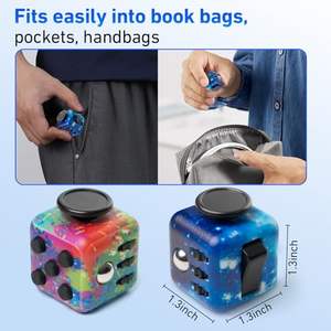 Soulagement de l'anxiété Soulagement silencieux de l'anxiété Cube à 6 faces Jouets Fidget pour ADD/TDAH/OCD - Product Image 2