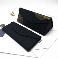 Boîte de protection pour lunettes de soleil de luxe, étui pliable triangulaire portable, emballage étanche, personnalisable avec logo, vente en gros