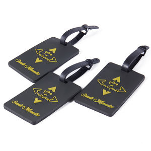 سيليكون مطاط PVC مربع قابل للتعديل ملون شعار الماس مصمم علامات علامات الأمتعة مع شعار OEM مخصص - Product Image 6