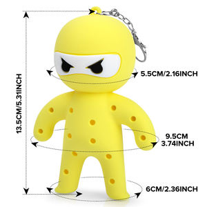 Support de tee de golf en caoutchouc jaune Nin/Ja personnalisé avec clip – Accessoire de golf amusant - Product Image 3