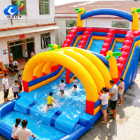 Toboggans aquatiques gonflables, prix d'usine, toboggans aquatiques gonflables personnalisés, longs toboggans gonflables pour adultes
