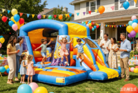 Château gonflable combiné avec toboggan sur le thème du poisson-clown, pour enfants, avec zone de jeu sous-marine, en PVC de qualité commerciale, écologique, Max