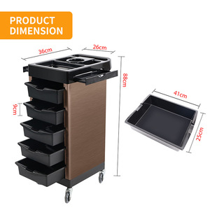2026 New Durable 5-Tier Salon Storage <b>Trolley</b> Plastic Hair Salon Equipment Factory Wholesale - Product Image 6