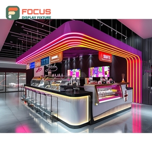 ตู้โชว์กาแฟแบบกำหนดเอง ผิวลามิเนตไม้ พร้อมพื้นที่จัดแสดงขวดไซรัป ตู้โชว์หน้าร้าน - Product Image 2