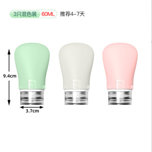 Silicone Travel Bottles 60Ml Portable Squeeze Set For Shampoo Conditioner Essence Cosmetic Storage Reusable Toiletries Kit - Product Image 5