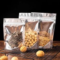 Sacs d'emballage réutilisables en plastique de qualité alimentaire avec fermeture à glissière transparente