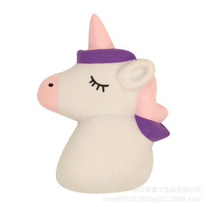 Pu Unicorn Headphone Clip Stress Relief Toy Soft <b>Squishy</b> Decorative Figurine - Product Image 2