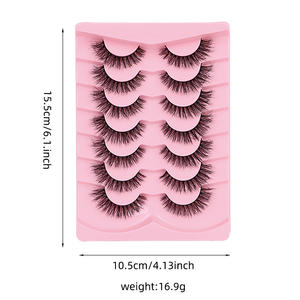 7 paires de <span class=keywords><strong>faux</strong></span> <span class=keywords><strong>cils</strong></span> en bande, vegan, 3D, effet vison, vente en gros de <span class=keywords><strong>faux</strong></span> <span class=keywords><strong>cils</strong></span> - Product Image 5