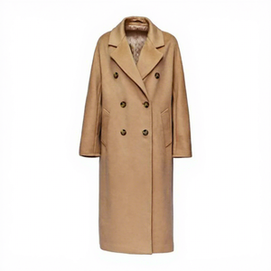<span class=keywords><strong>Cappotto</strong></span> <span class=keywords><strong>Lungo</strong></span> da Donna di Alta Qualità, Giacca Invernale di Lusso, 10% Cashmere 90% Lana, Colore <span class=keywords><strong>Cammello</strong></span>, Reversibile - Product Image 1