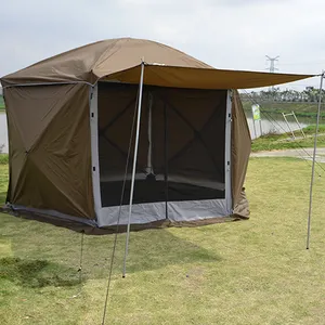 FEAMONT כפול שכבות אלומיניום מוט חיצוני חורף קמפינג אוהל