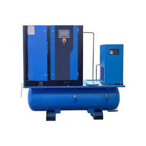 Karlos Low noise 7.5kw/10hp 15kw/20hp spray painting fixed speed Small screw air compressor with dryer/filter /tank