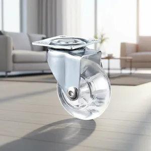 1.5 Inch/2 Inch/3 Inch Crystal Transparent PP Material Silent Universal Brake Caster Modern Design for Living Room Kitchen - Product Image 4