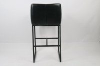 Tabouret de bar fixe moderne et robuste en similicuir PU avec repose-pieds, écologique et durable pour la maison, les bars, la salle à manger et l'hôtellerie