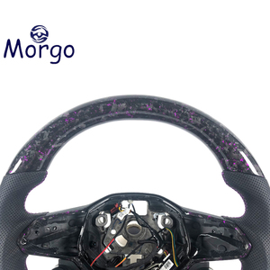 Accessoires intérieurs sportifs en cuir personnalisés avec LED et fibre de carbone pour VW Golf MK 5-8 7.5 6R-8R <span class=keywords><strong>GTX</strong></span>, volant de voiture - Product Image 2